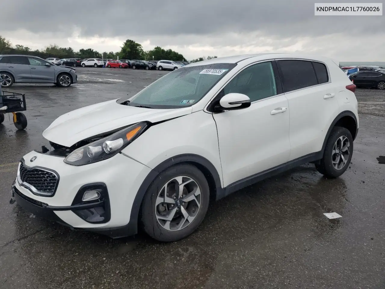 2020 Kia Sportage Lx VIN: KNDPMCAC1L7760026 Lot: 56970535