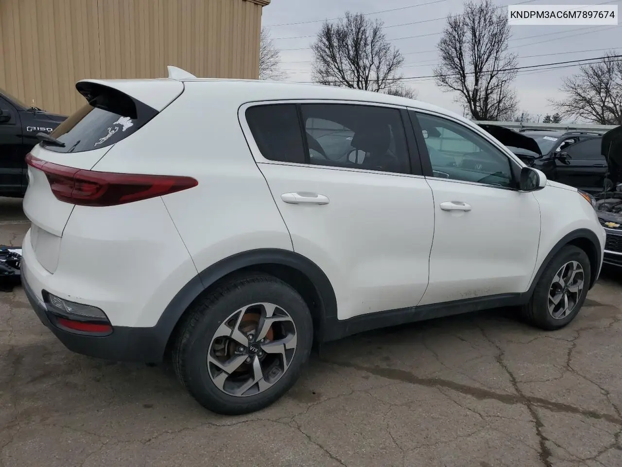 2021 Kia Sportage Lx VIN: KNDPM3AC6M7897674 Lot: 46676415