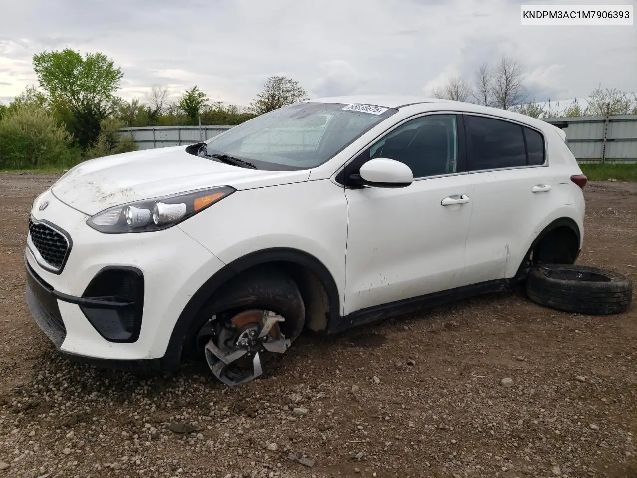 2021 Kia Sportage Lx VIN: KNDPM3AC1M7906393 Lot: 55636675
