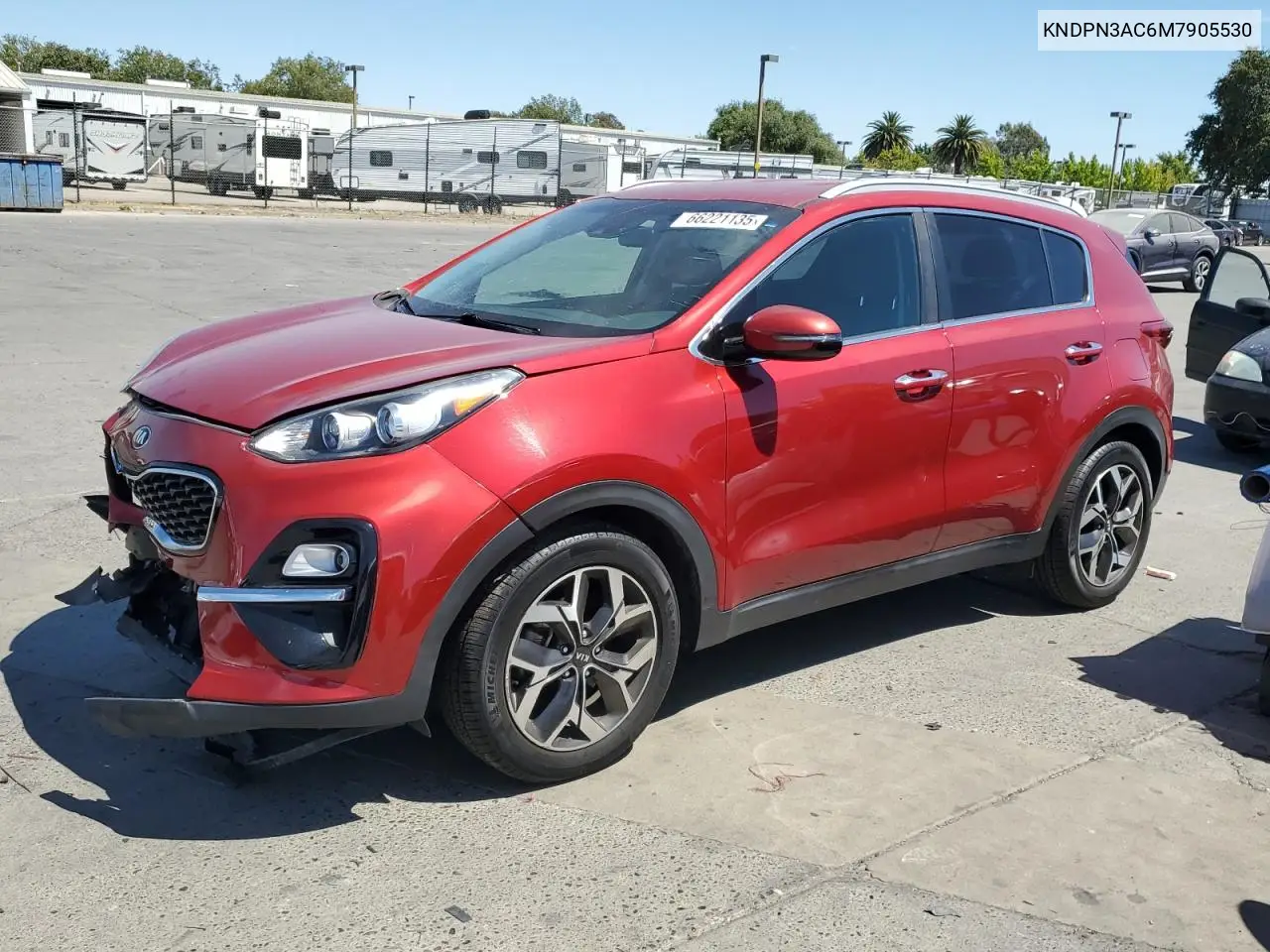 2021 Kia Sportage Ex VIN: KNDPN3AC6M7905530 Lot: 66221135