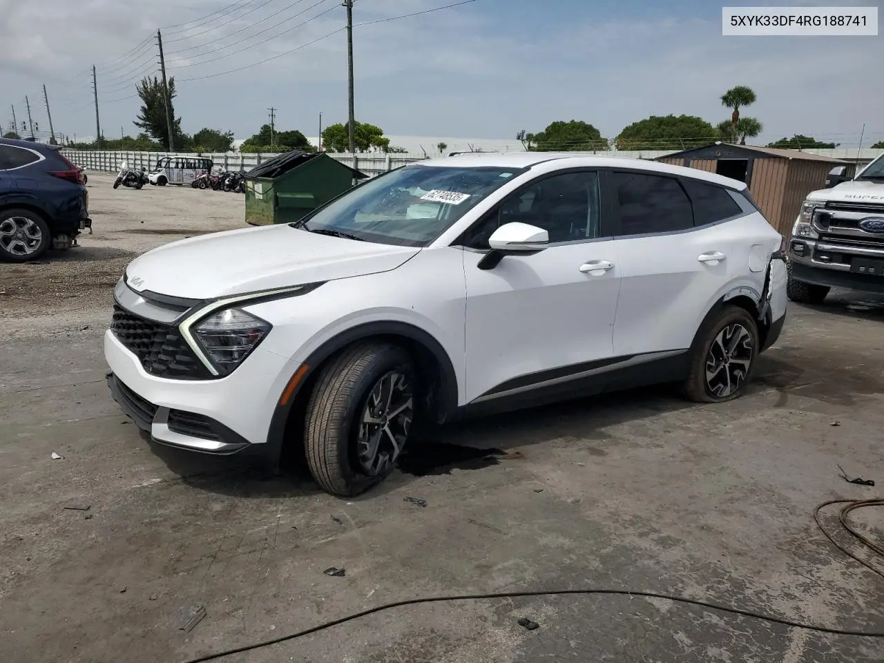 2024 Kia Sportage Ex VIN: 5XYK33DF4RG188741 Lot: 62748535