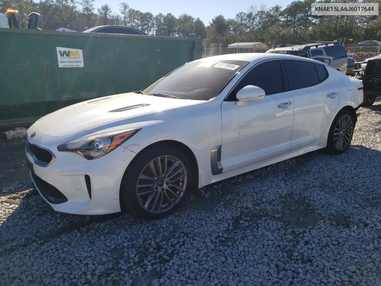 2018 Kia Stinger VIN: KNAE15LA6J6017644 Lot: 83770994