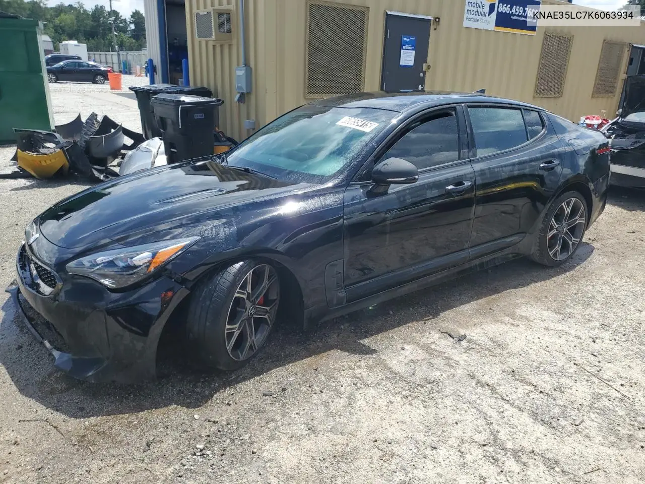 2019 Kia Stinger Gt VIN: KNAE35LC7K6063934 Lot: 60655415