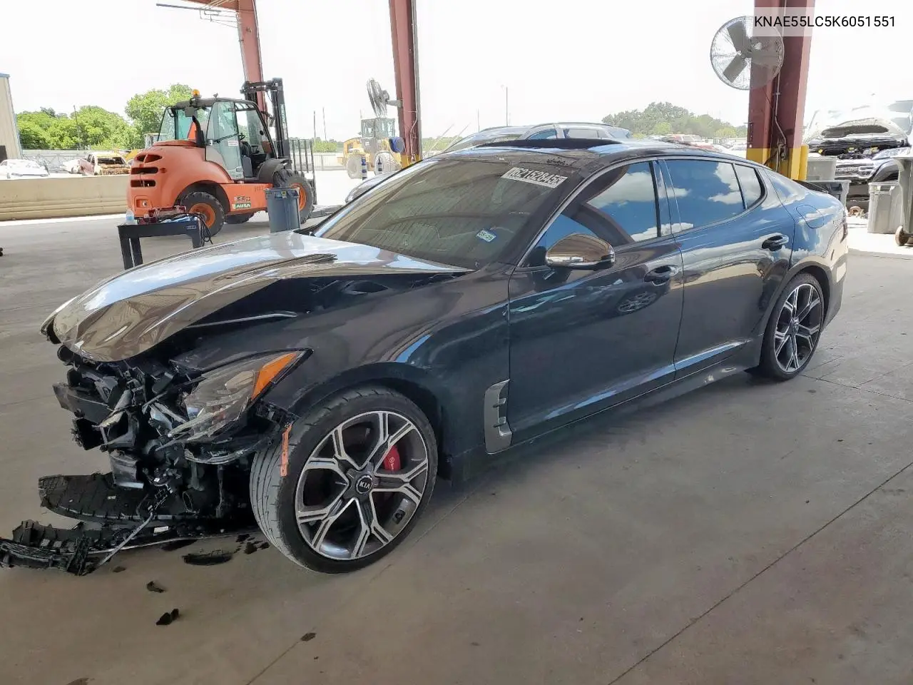 2019 Kia Stinger Gt2 VIN: KNAE55LC5K6051551 Lot: 62152845