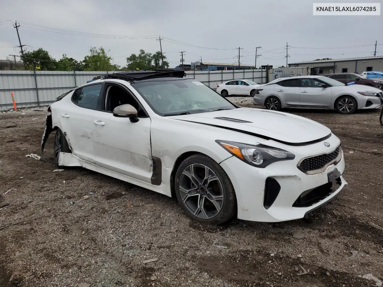 2020 Kia Stinger VIN: KNAE15LAXL6074285 Lot: 61591405