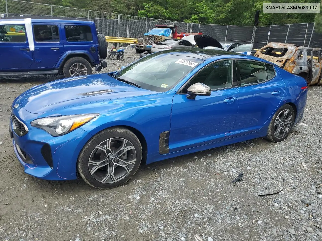 2021 Kia Stinger VIN: KNAE15LA3M6089907 Lot: 56627095