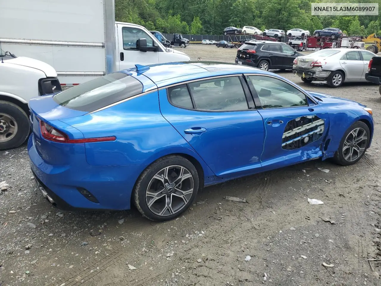 2021 Kia Stinger VIN: KNAE15LA3M6089907 Lot: 56627095