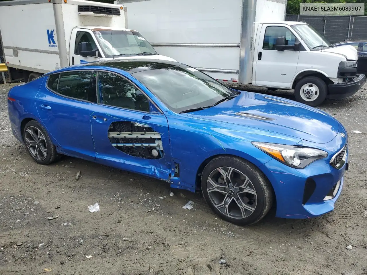 2021 Kia Stinger VIN: KNAE15LA3M6089907 Lot: 56627095