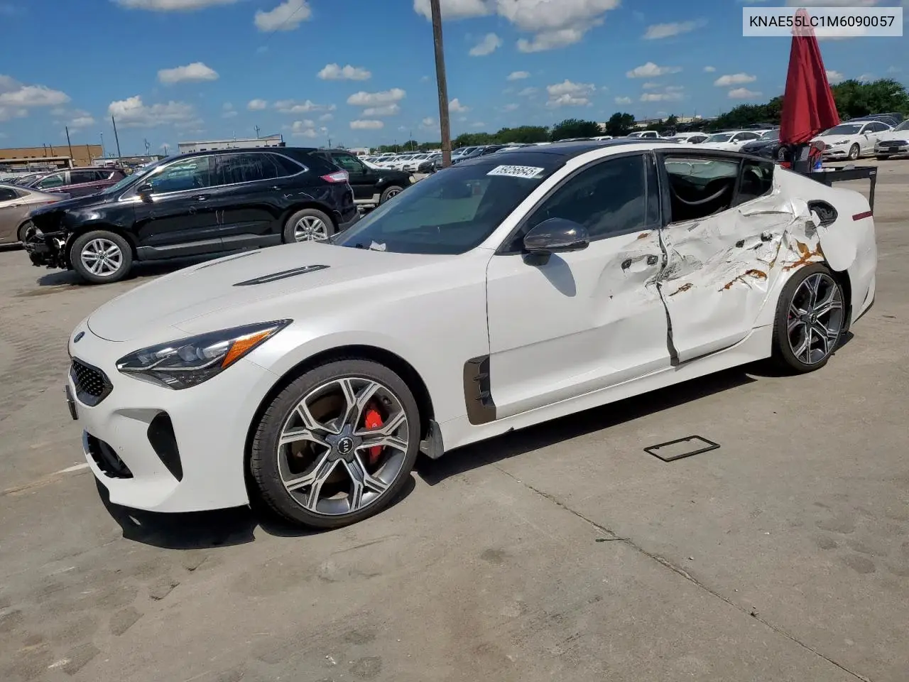 2021 Kia Stinger Gt2 VIN: KNAE55LC1M6090057 Lot: 59256645