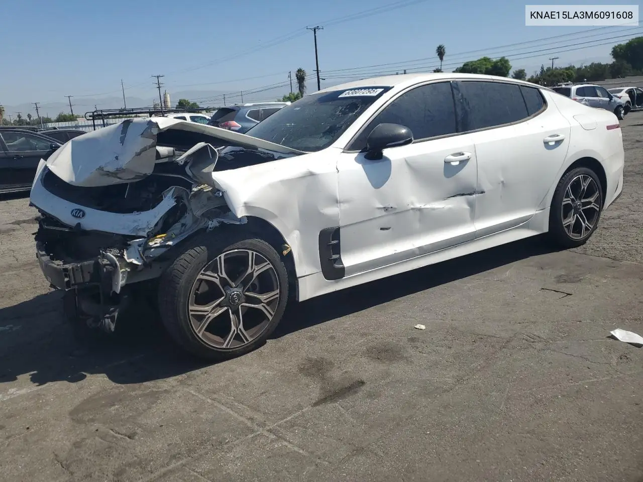 2021 Kia Stinger VIN: KNAE15LA3M6091608 Lot: 63607295