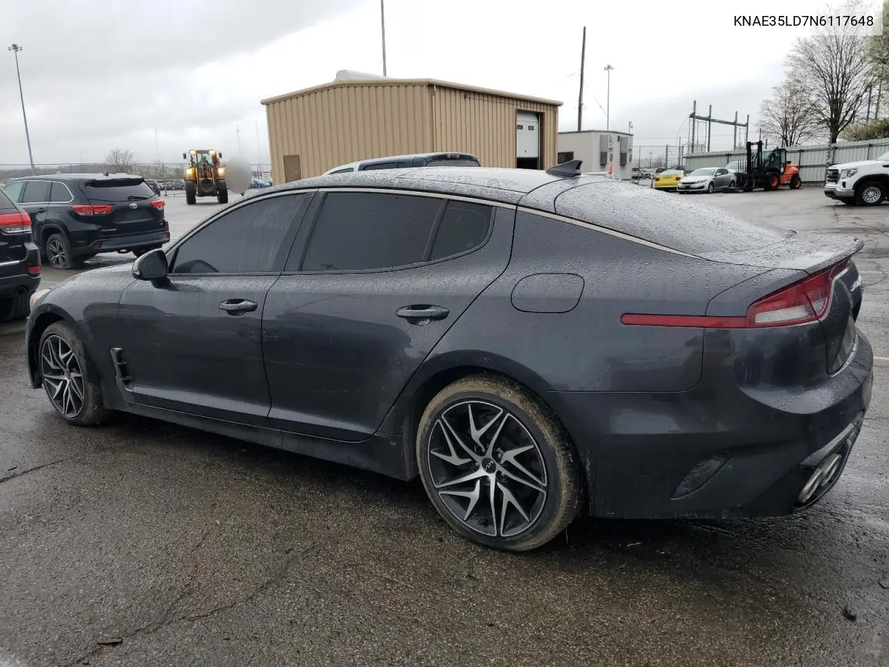 2022 Kia Stinger Gt Line VIN: KNAE35LD7N6117648 Lot: 51245055