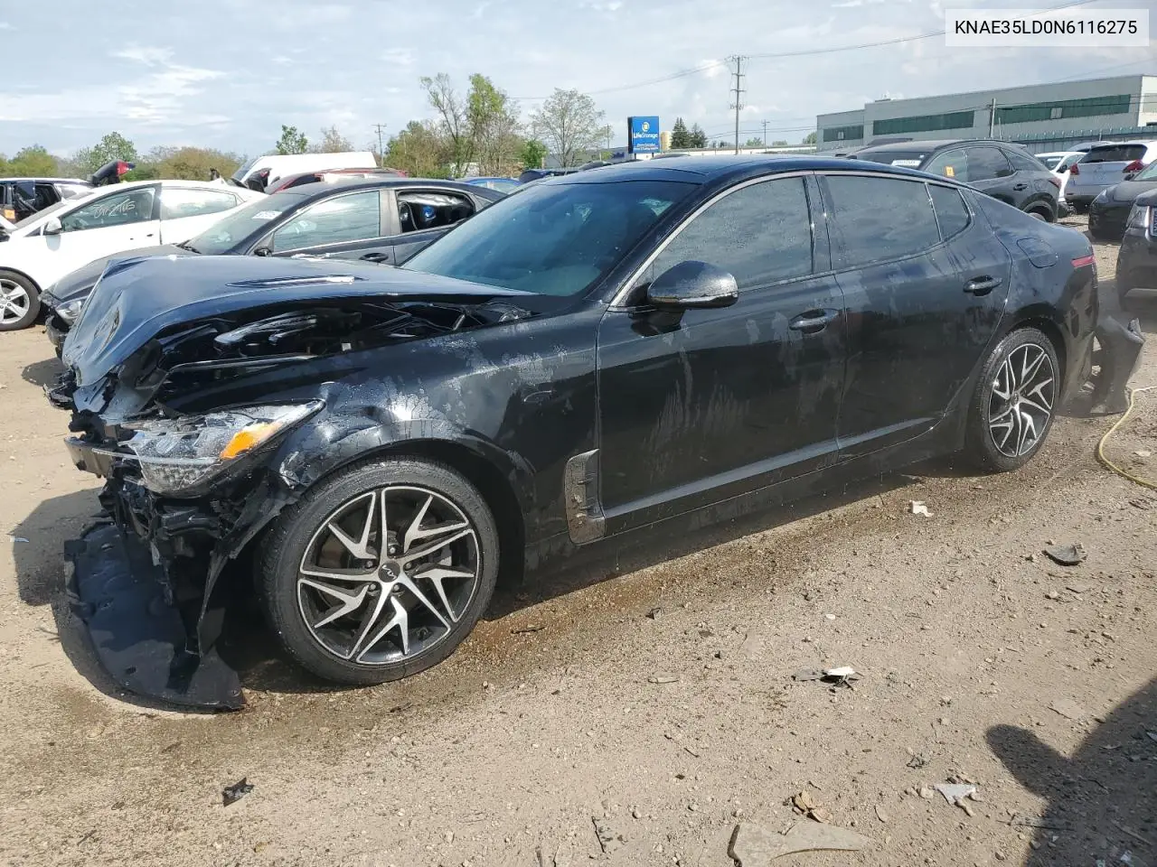 2022 Kia Stinger Gt Line VIN: KNAE35LD0N6116275 Lot: 56538315