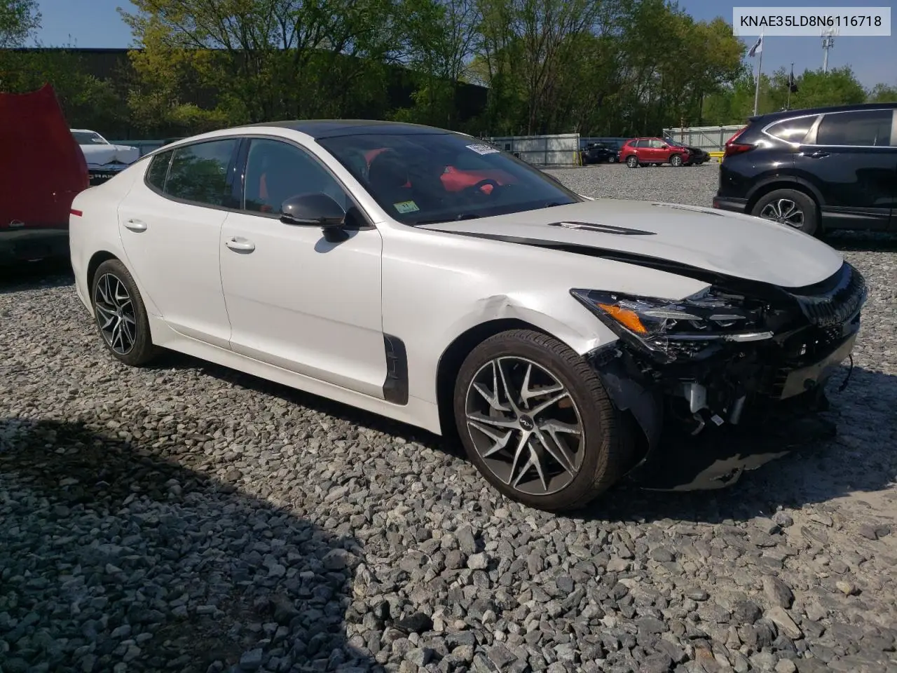 2022 Kia Stinger Gt Line VIN: KNAE35LD8N6116718 Lot: 56579395