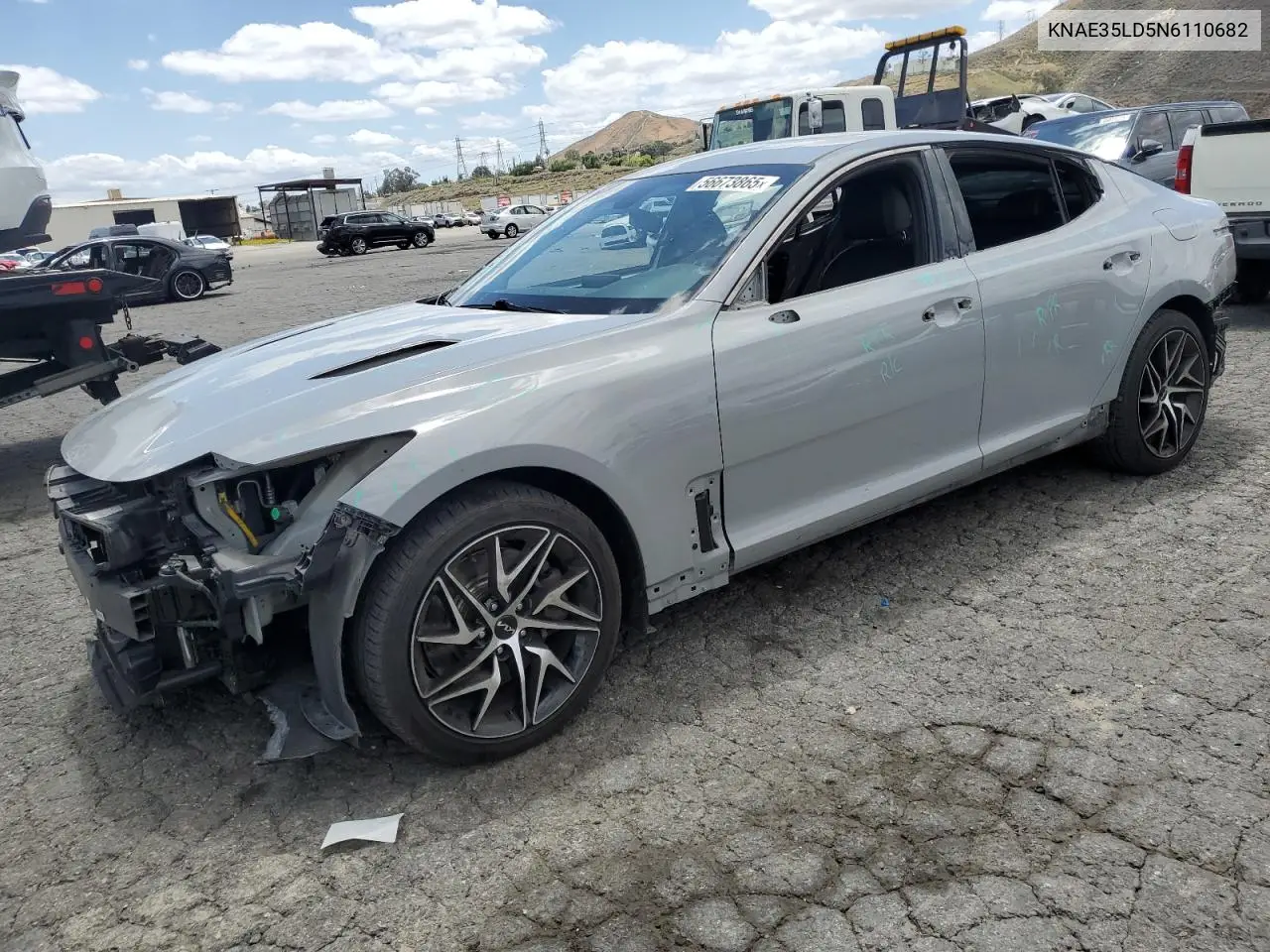 2022 Kia Stinger Gt Line VIN: KNAE35LD5N6110682 Lot: 56673865