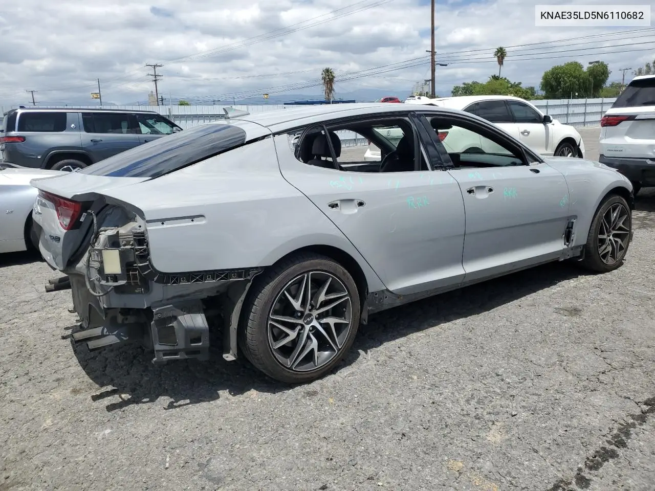 2022 Kia Stinger Gt Line VIN: KNAE35LD5N6110682 Lot: 56673865