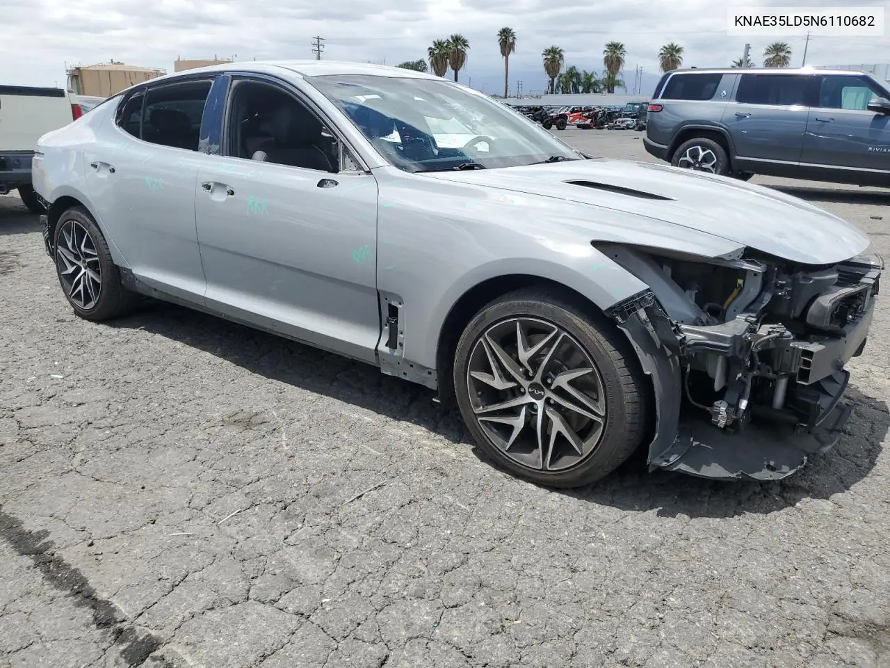 2022 Kia Stinger Gt Line VIN: KNAE35LD5N6110682 Lot: 56673865