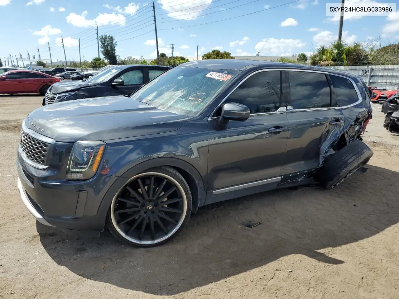 2020 Kia Telluride Lx VIN: 5XYP24HC8LG033986 Lot: 42116503