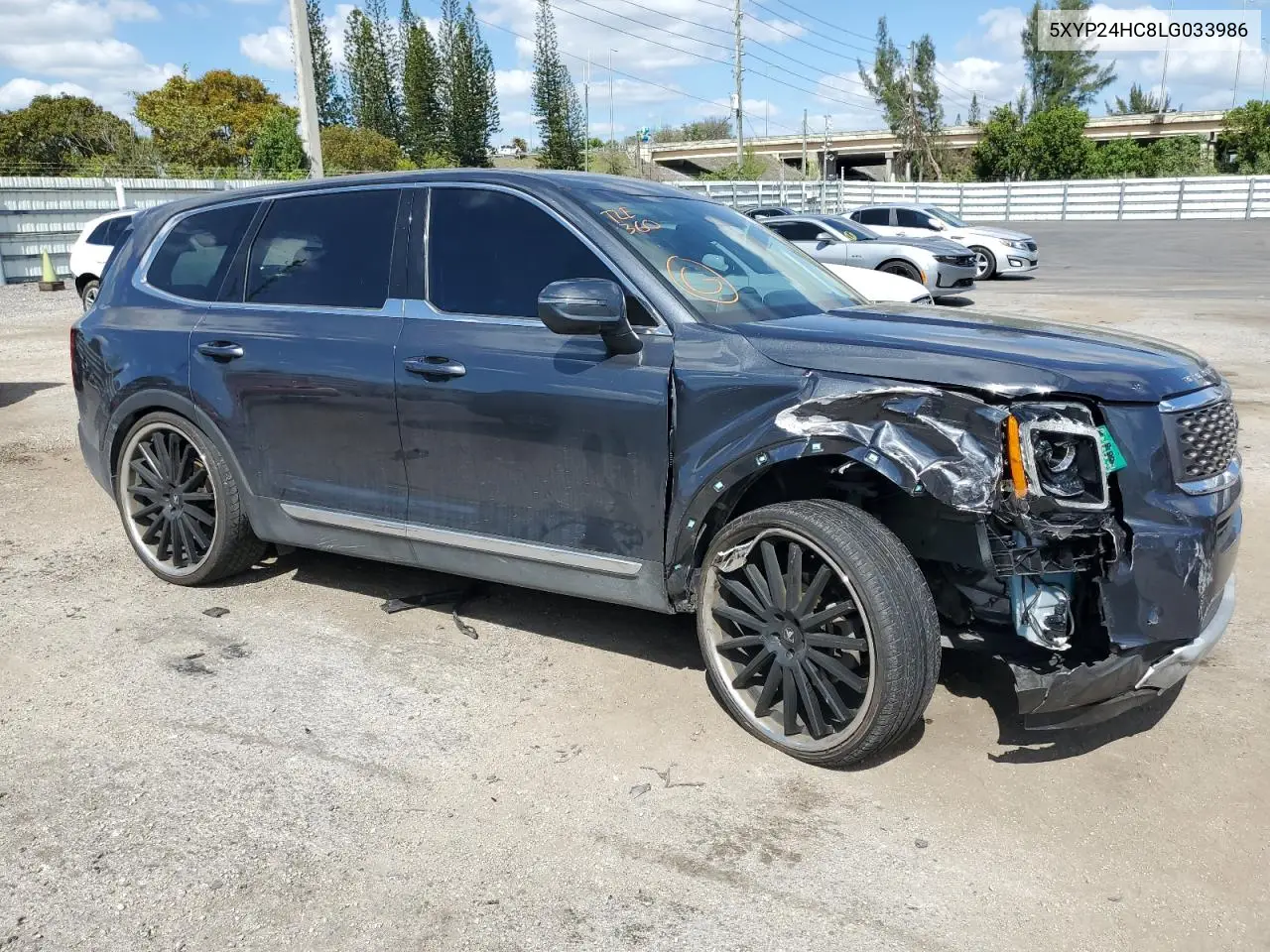 2020 Kia Telluride Lx VIN: 5XYP24HC8LG033986 Lot: 42116503