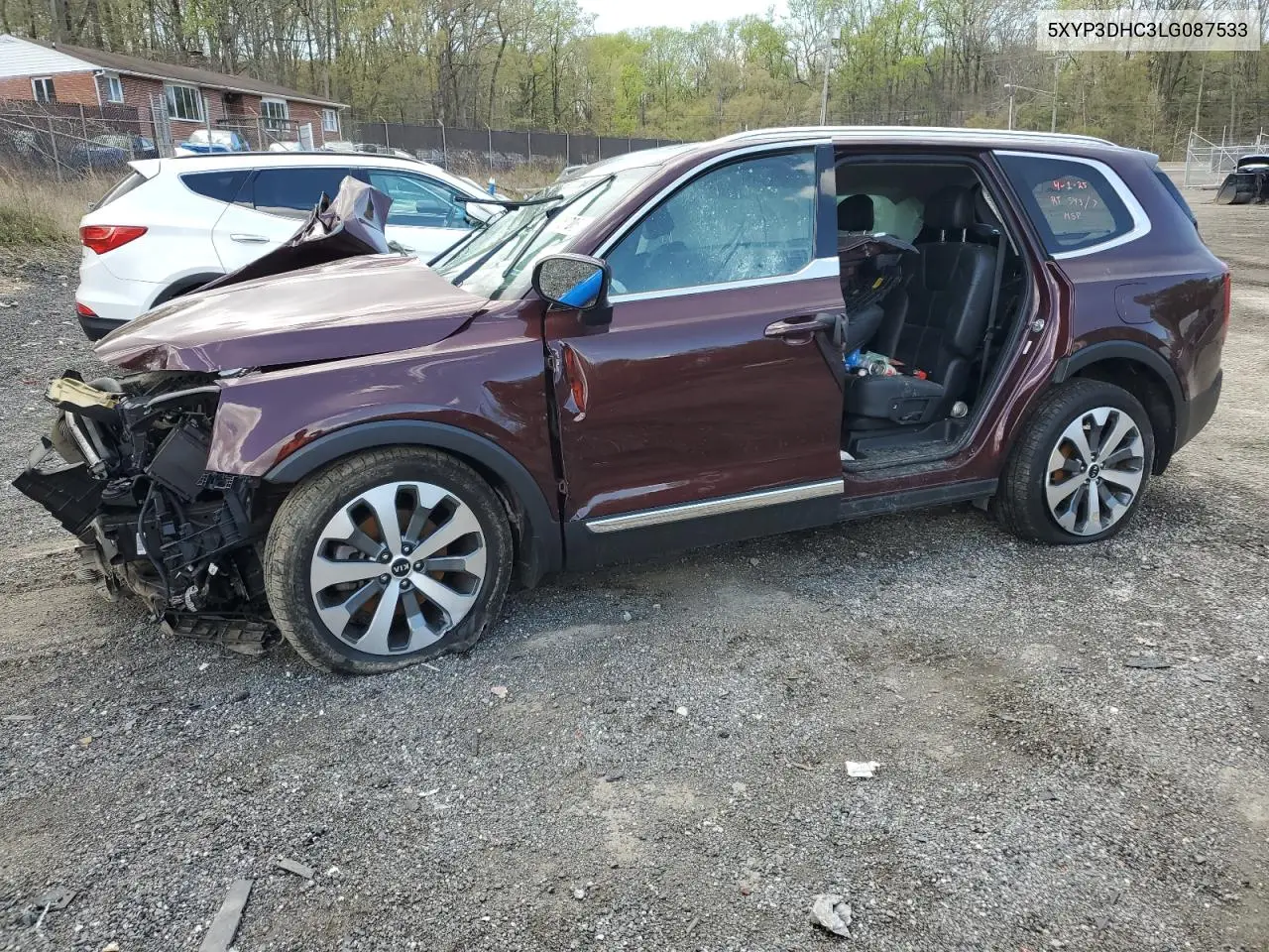 2020 Kia Telluride Ex VIN: 5XYP3DHC3LG087533 Lot: 52925705