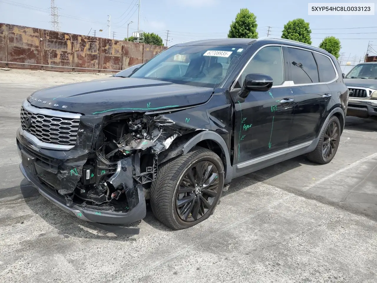 2020 Kia Telluride Sx VIN: 5XYP54HC8LG033123 Lot: 62708935