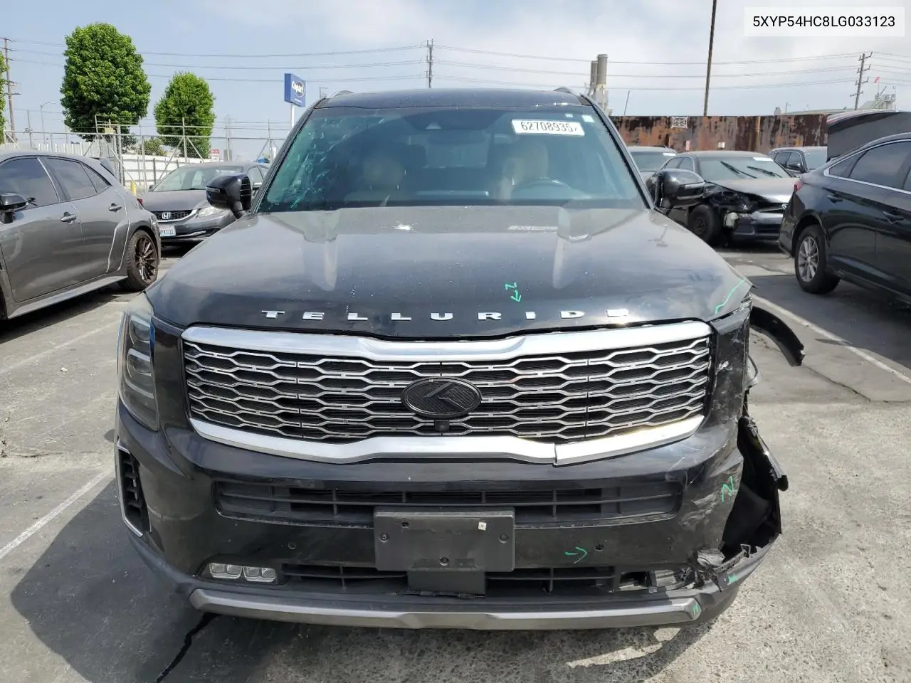 2020 Kia Telluride Sx VIN: 5XYP54HC8LG033123 Lot: 62708935