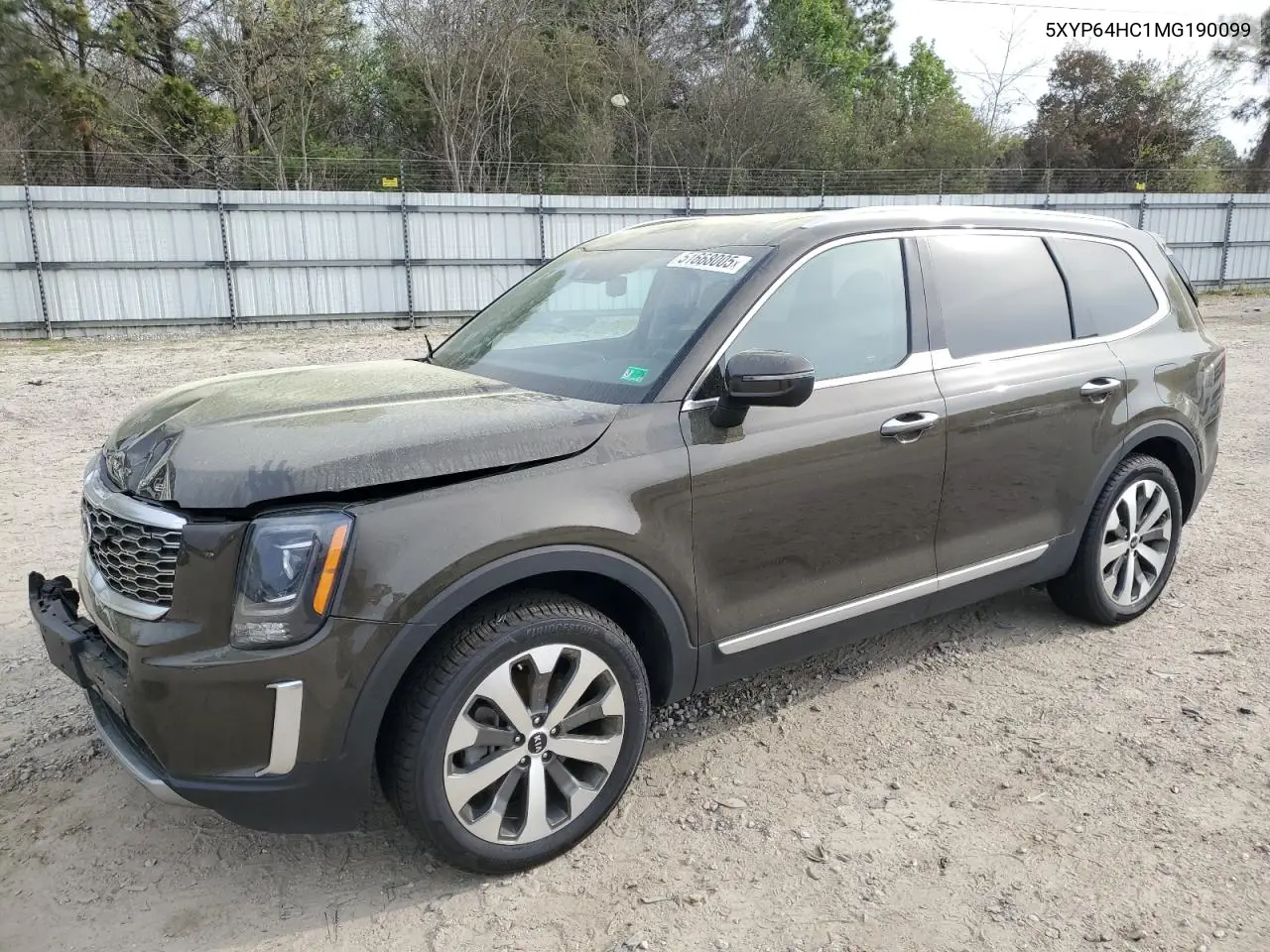 2021 Kia Telluride S VIN: 5XYP64HC1MG190099 Lot: 51668005