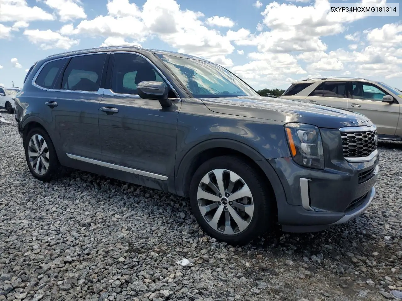 2021 Kia Telluride Ex VIN: 5XYP34HCXMG181314 Lot: 56170945