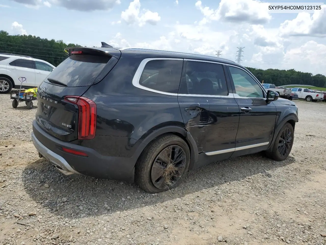 2021 Kia Telluride Sx VIN: 5XYP54HC0MG123125 Lot: 62345355