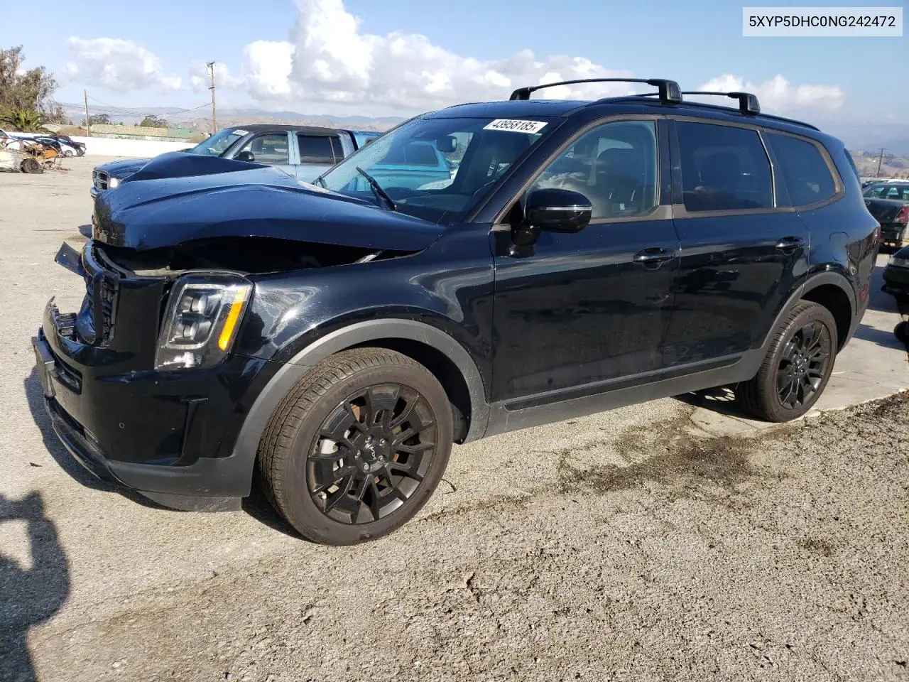 2022 Kia Telluride Sx VIN: 5XYP5DHC0NG242472 Lot: 43958185