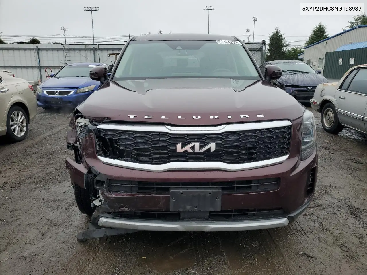 2022 Kia Telluride Lx VIN: 5XYP2DHC8NG198987 Lot: 61134265