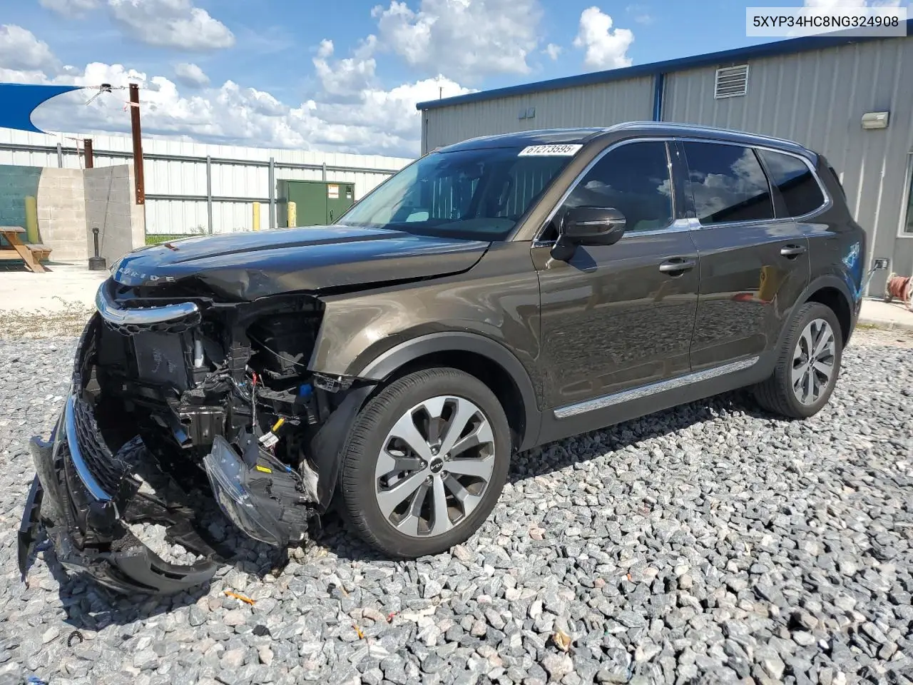 2022 Kia Telluride Ex VIN: 5XYP34HC8NG324908 Lot: 61273595