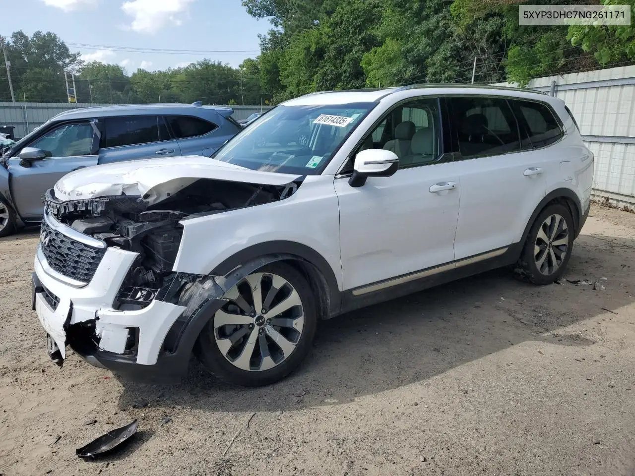 2022 Kia Telluride Ex VIN: 5XYP3DHC7NG261171 Lot: 61614335