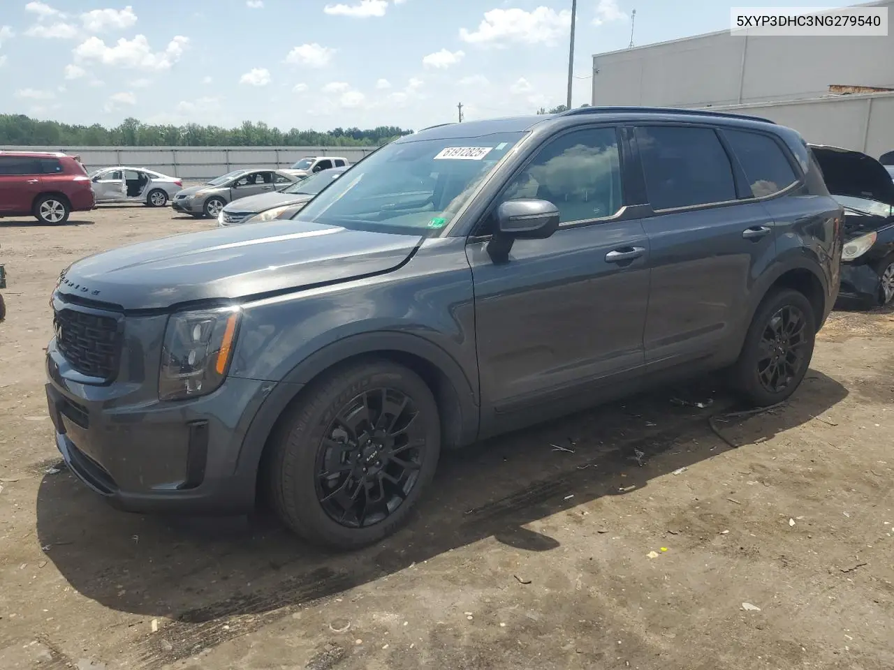 2022 Kia Telluride Ex VIN: 5XYP3DHC3NG279540 Lot: 61912825