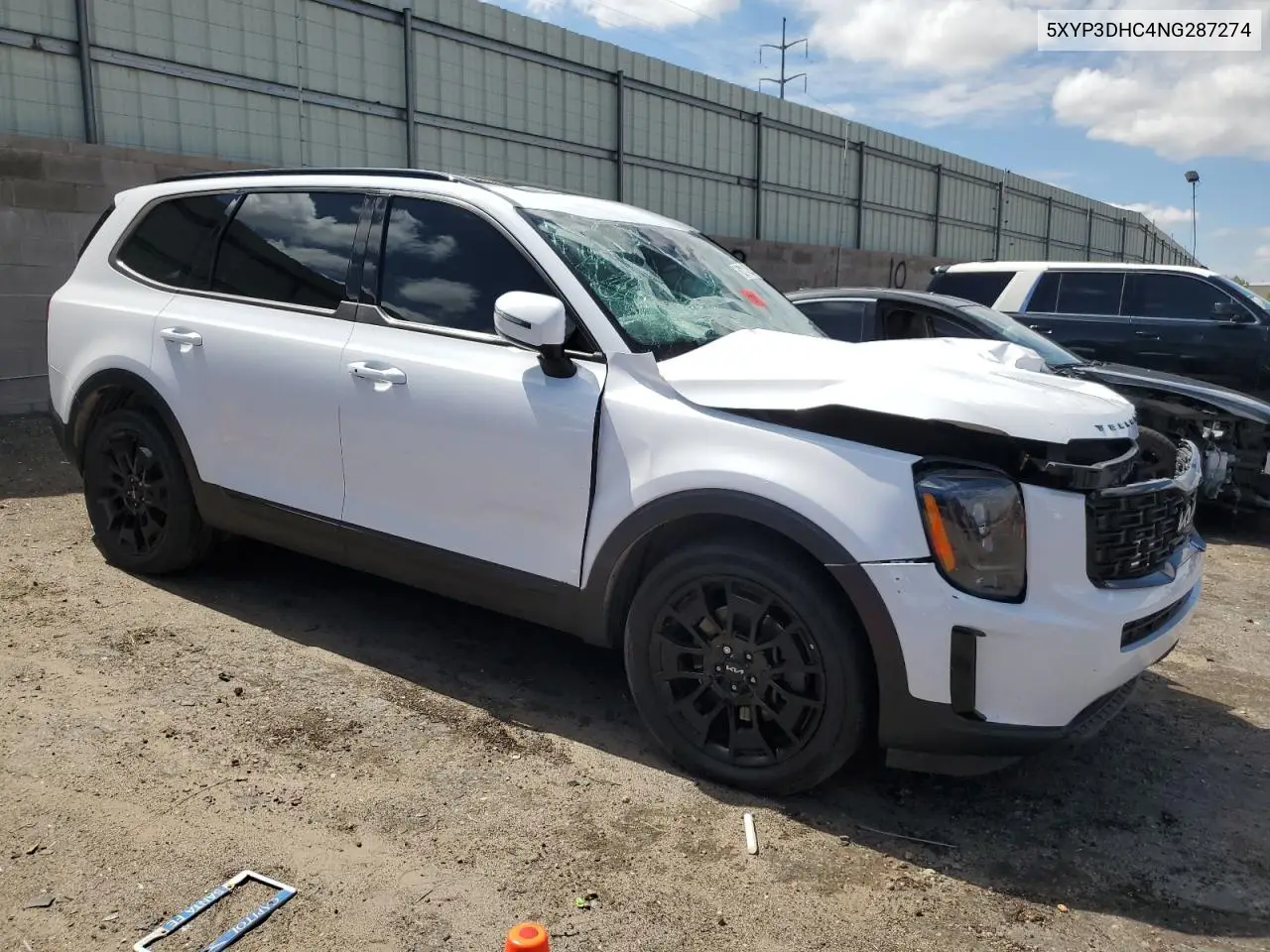 2022 Kia Telluride Ex VIN: 5XYP3DHC4NG287274 Lot: 62116745