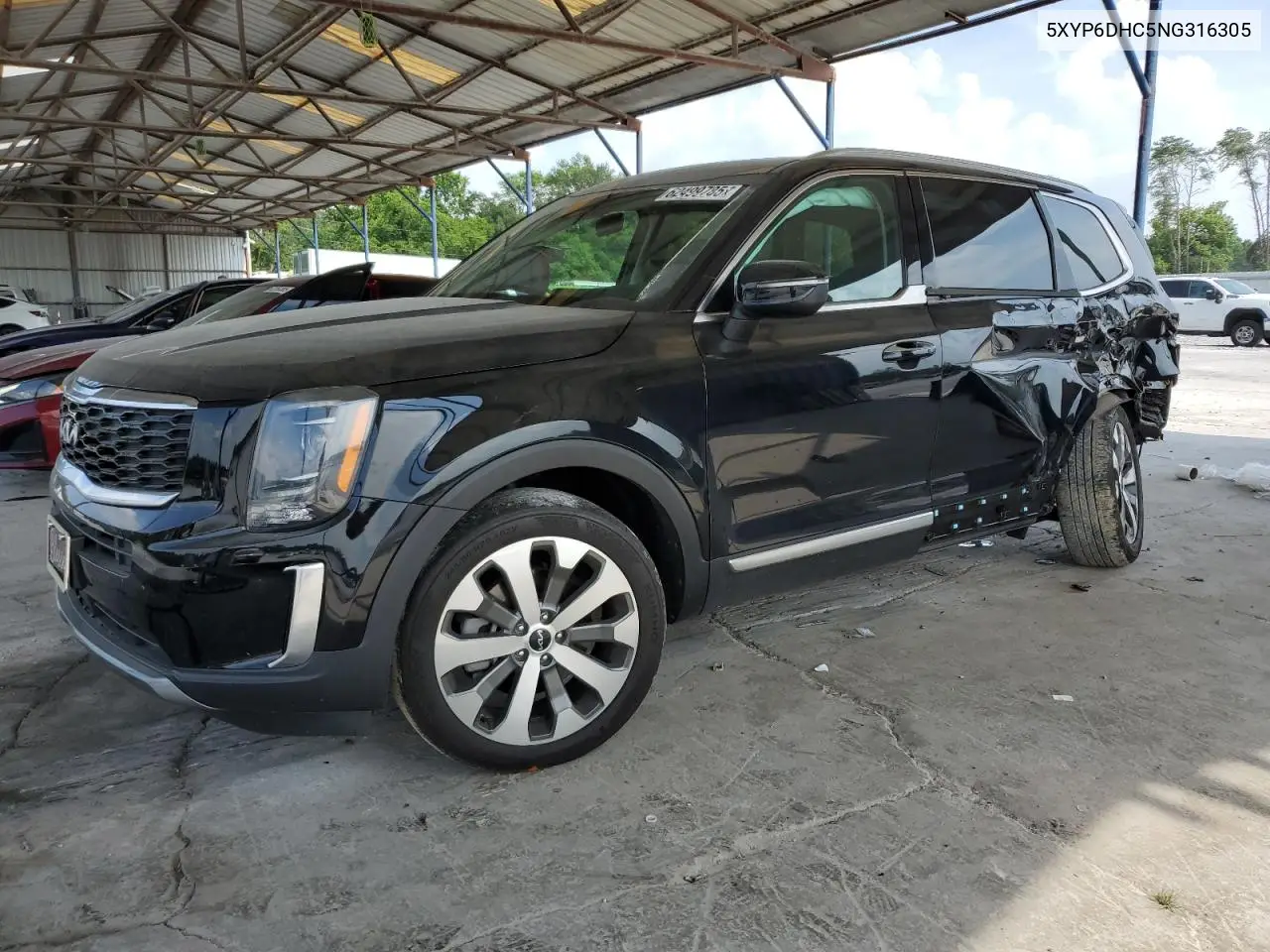 2022 Kia Telluride S VIN: 5XYP6DHC5NG316305 Lot: 62499785