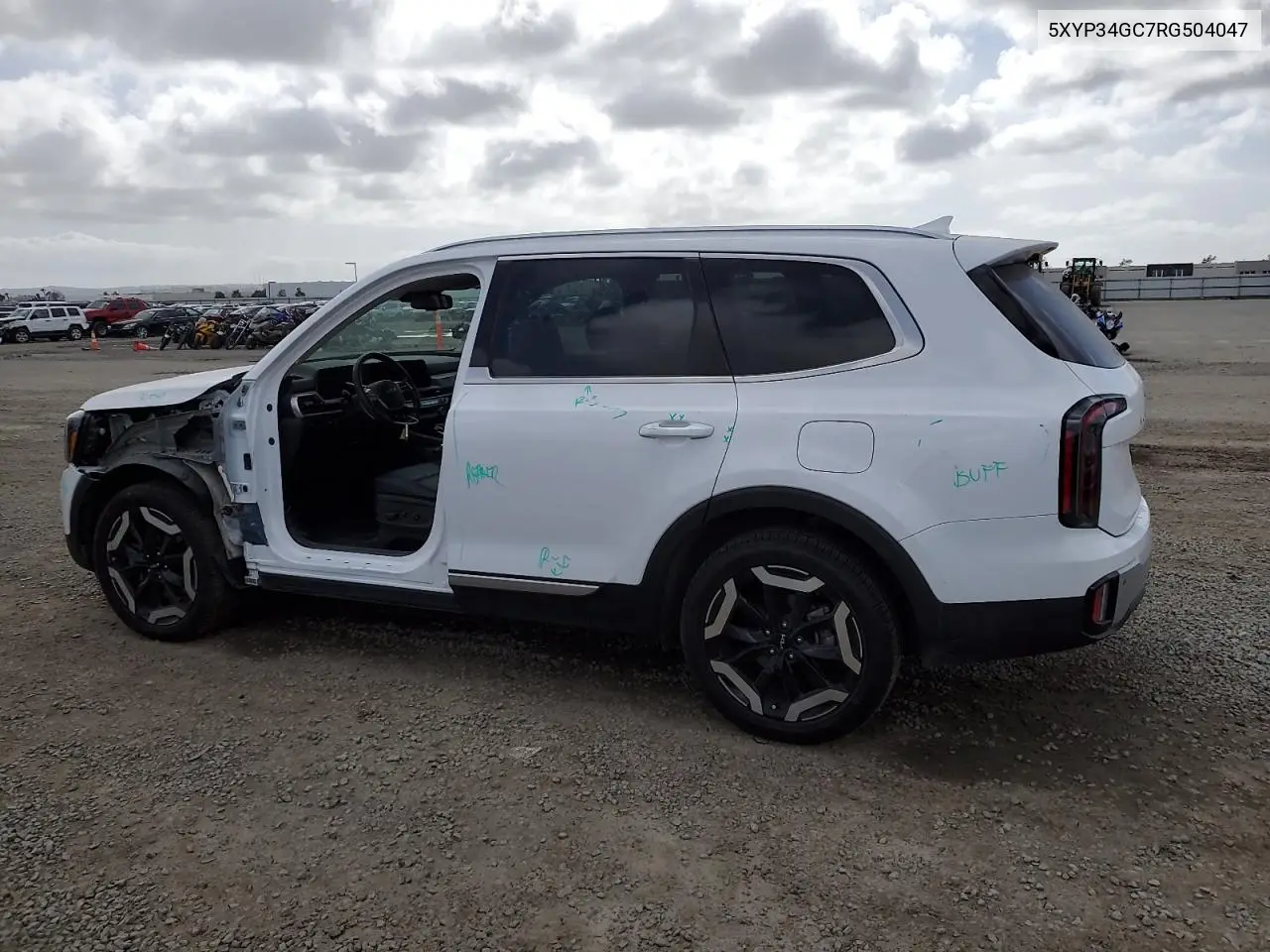 2024 Kia Telluride Ex VIN: 5XYP34GC7RG504047 Lot: 51299345