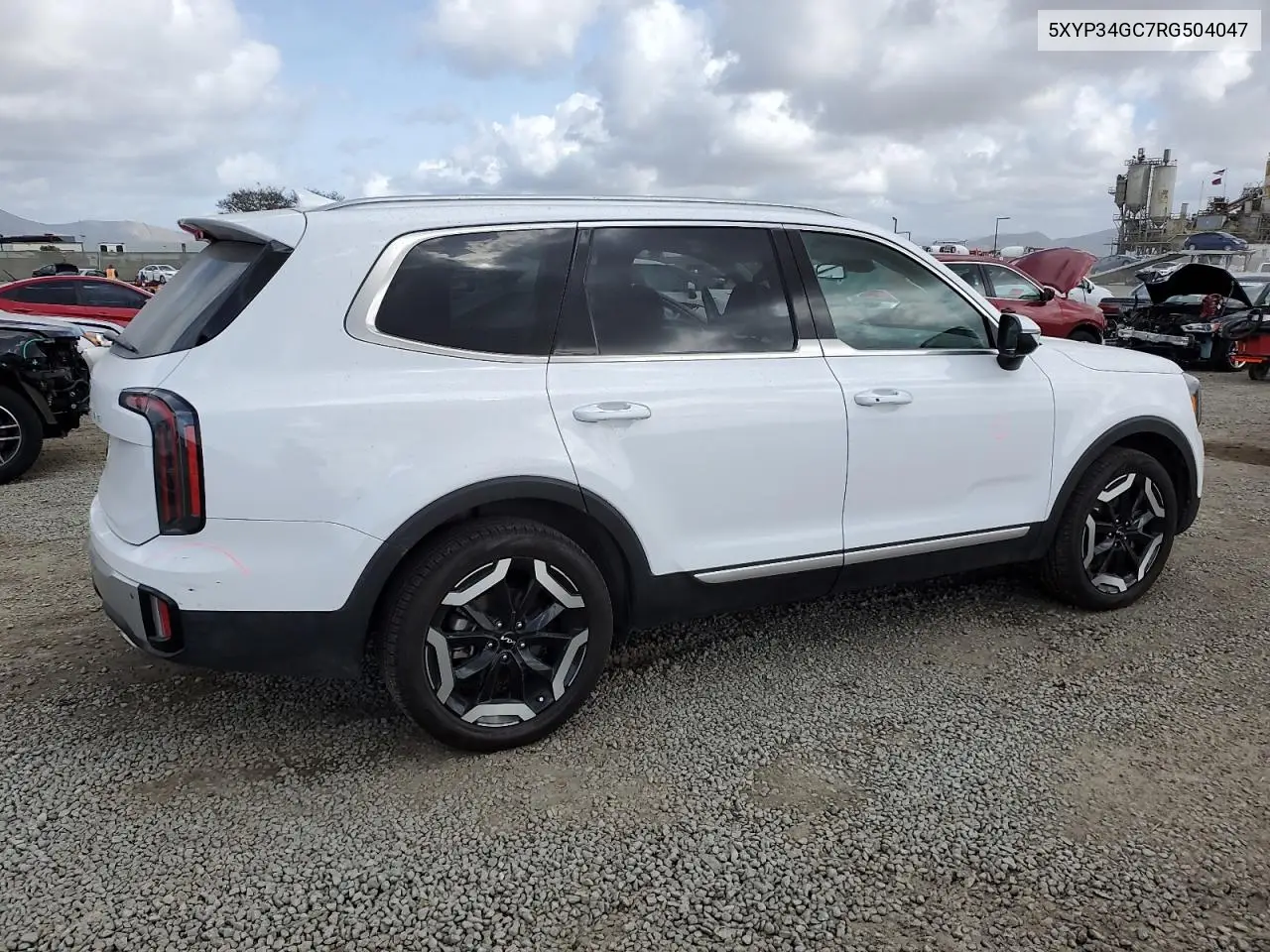 2024 Kia Telluride Ex VIN: 5XYP34GC7RG504047 Lot: 51299345