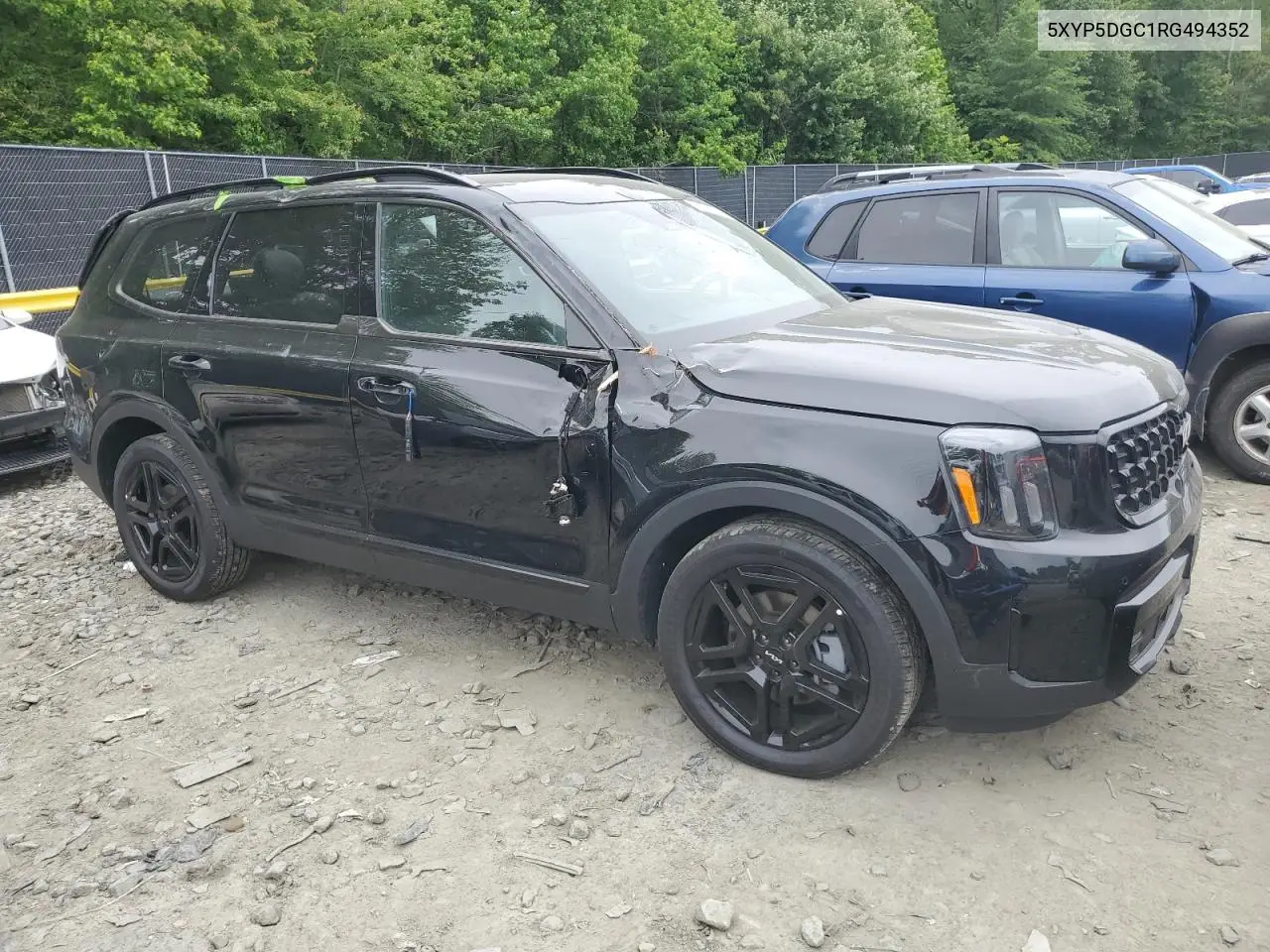 2024 Kia Telluride Sx VIN: 5XYP5DGC1RG494352 Lot: 58260515