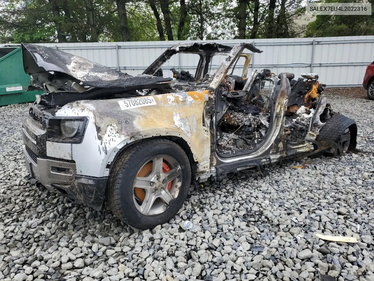 2020 Land Rover Defender 110 X VIN: SALEX7EU4L2022316 Lot: 57082085