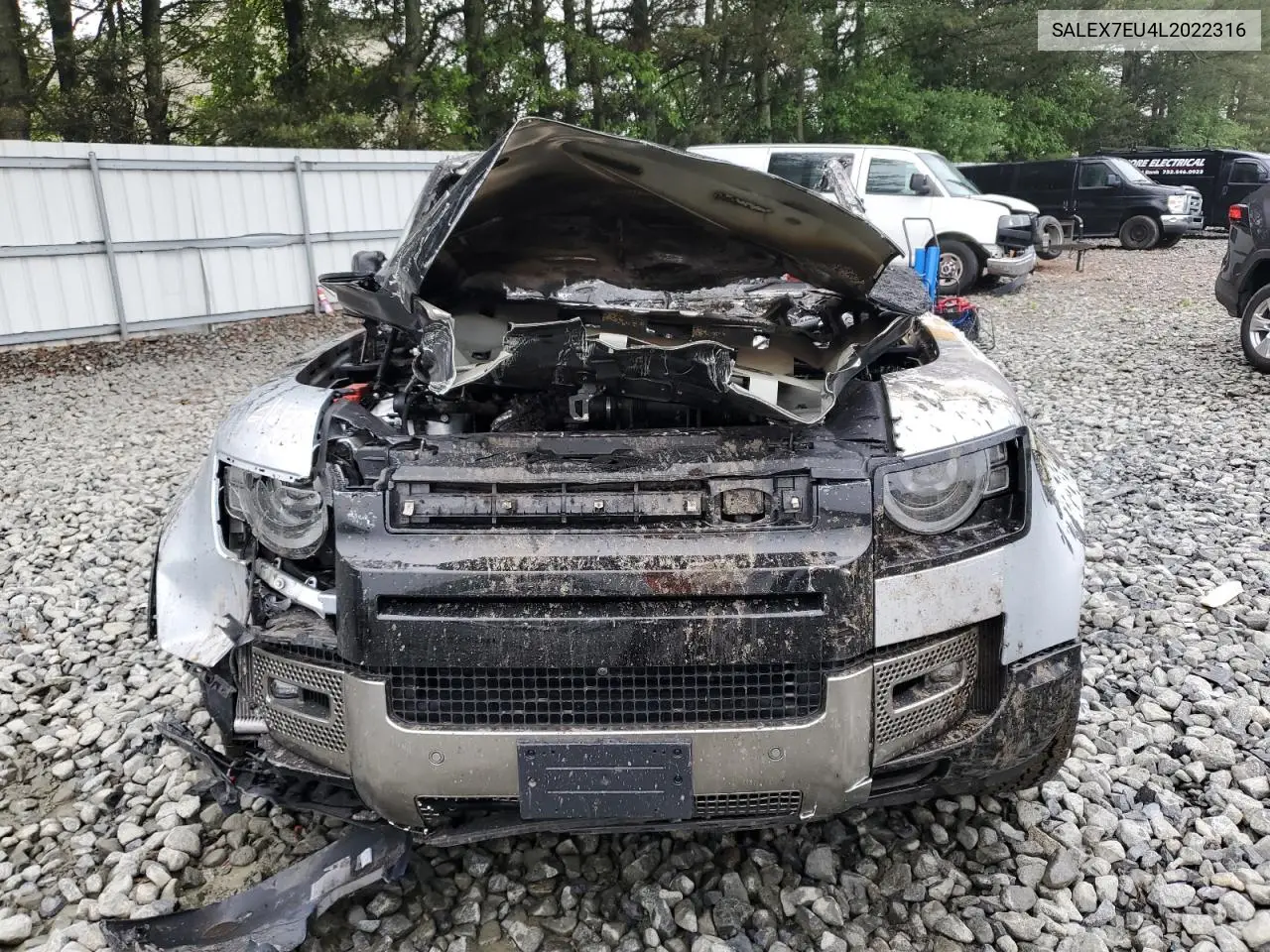 2020 Land Rover Defender 110 X VIN: SALEX7EU4L2022316 Lot: 57082085