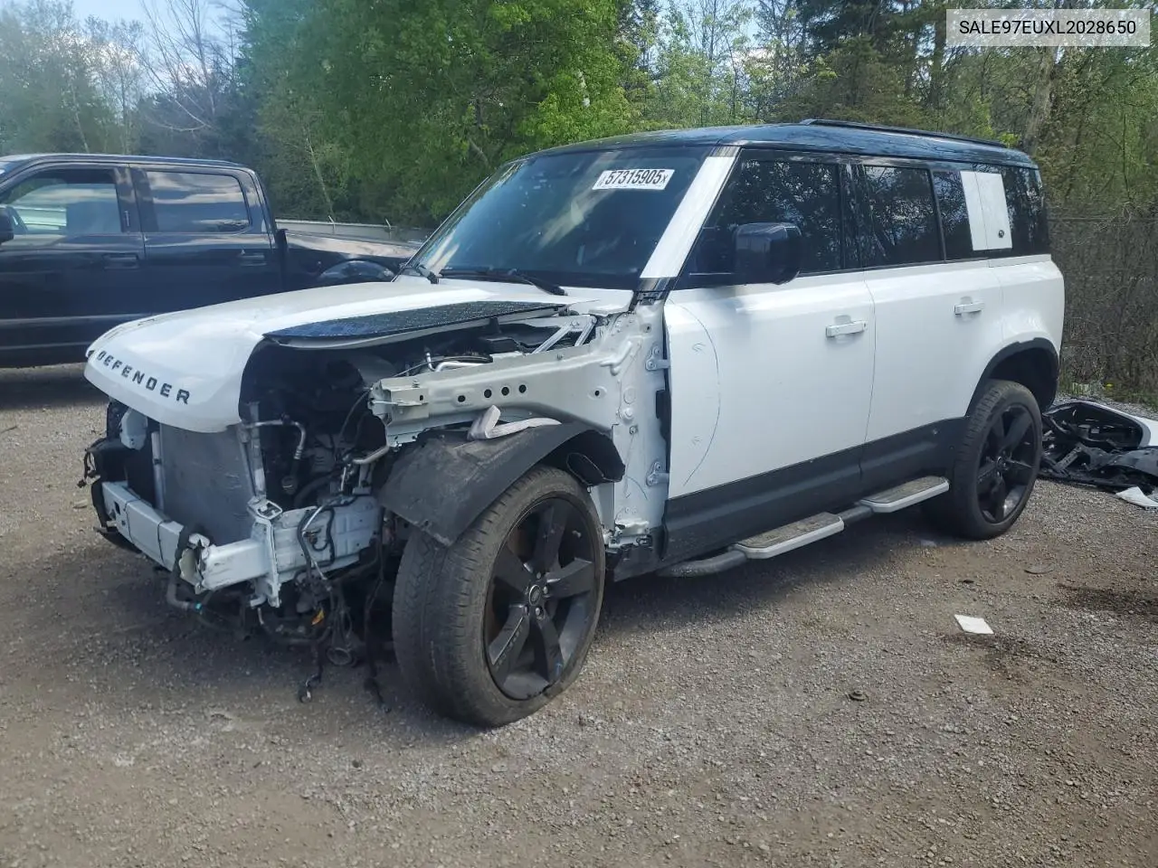 2020 Land Rover Defender 110 Hse VIN: SALE97EUXL2028650 Lot: 57315905