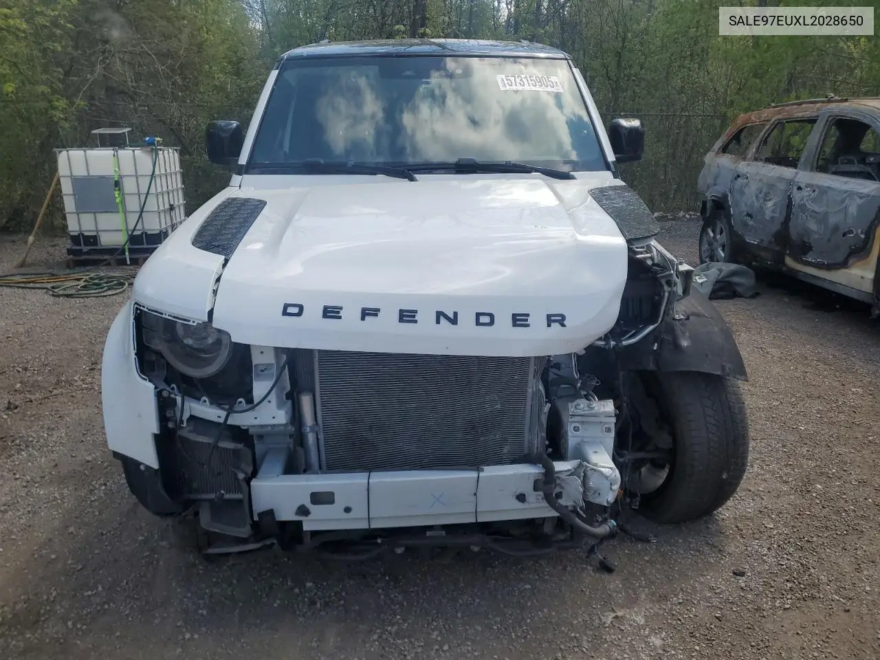 2020 Land Rover Defender 110 Hse VIN: SALE97EUXL2028650 Lot: 57315905