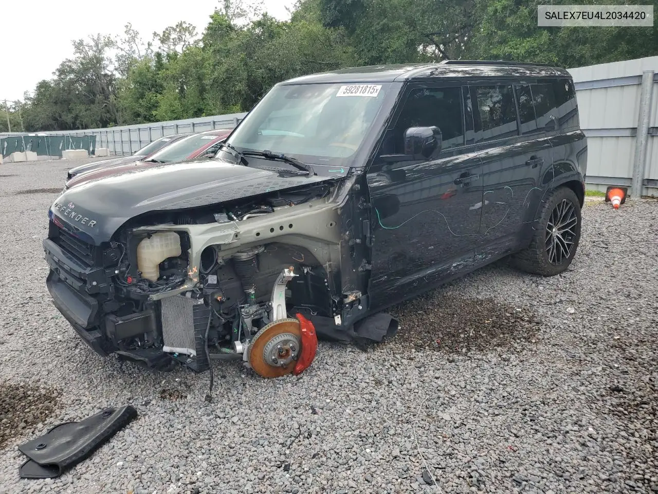 2020 Land Rover Defender 110 X VIN: SALEX7EU4L2034420 Lot: 59281815