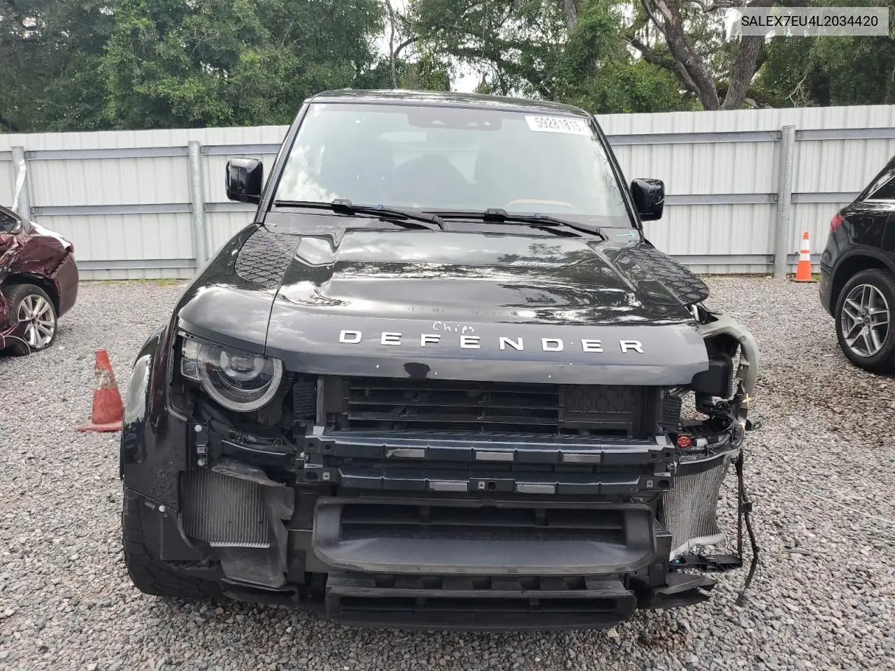 2020 Land Rover Defender 110 X VIN: SALEX7EU4L2034420 Lot: 59281815