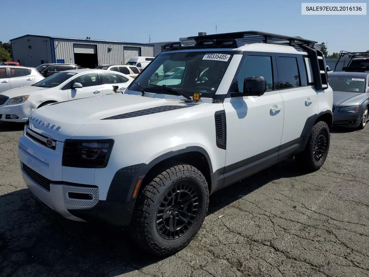 2020 Land Rover Defender 110 Hse VIN: SALE97EU2L2016136 Lot: 60335485