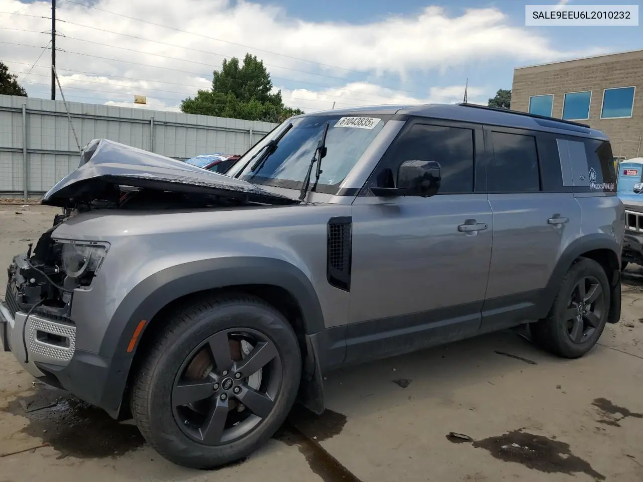2020 Land Rover Defender 110 Hse VIN: SALE9EEU6L2010232 Lot: 61043835