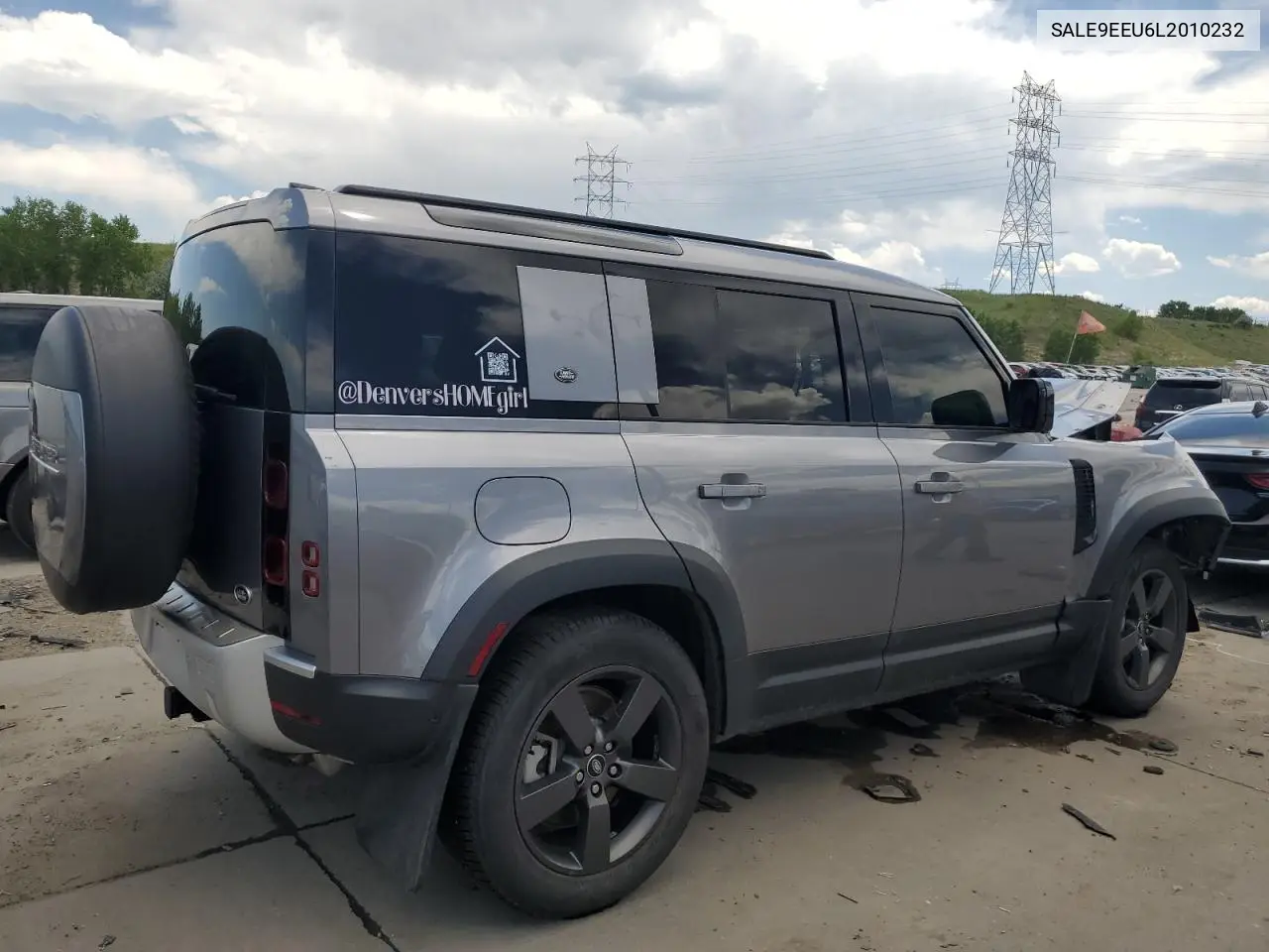 2020 Land Rover Defender 110 Hse VIN: SALE9EEU6L2010232 Lot: 61043835