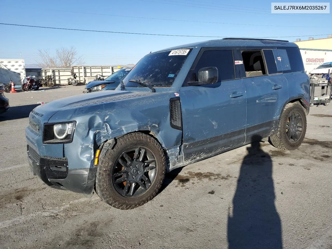 2021 Land Rover Defender 110 S VIN: SALEJ7RX6M2035267 Lot: 41673735