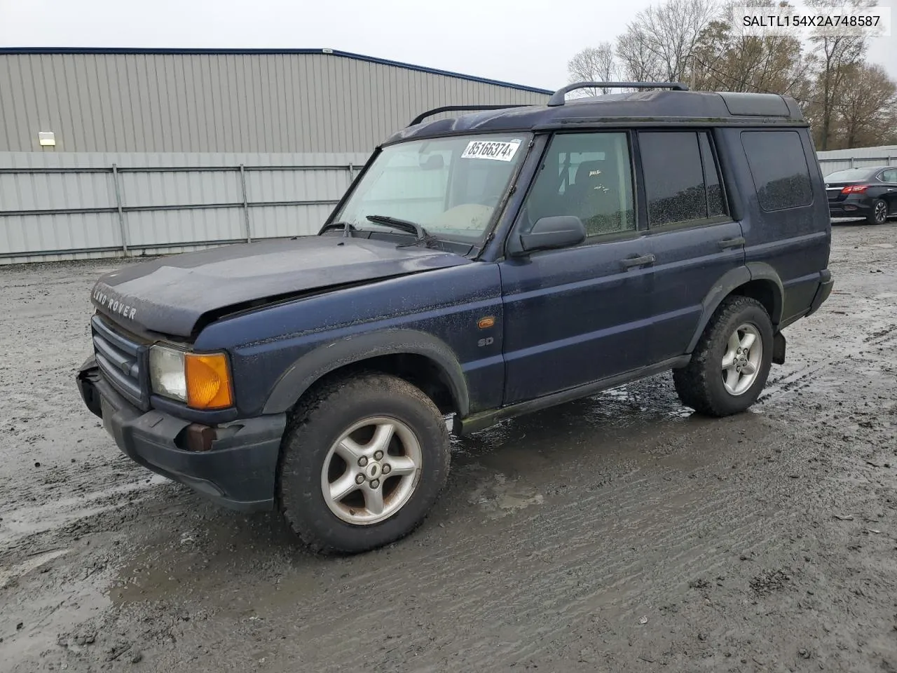 2002 Land Rover Discovery Ii Sd VIN: SALTL154X2A748587 Lot: 85166374