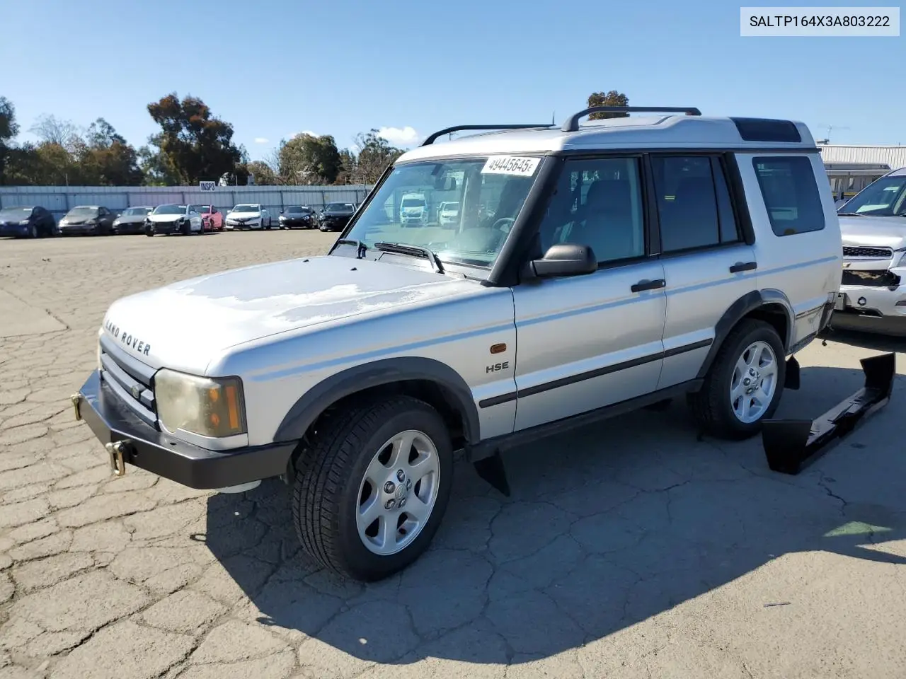 2003 Land Rover Discovery Ii Hse VIN: SALTP164X3A803222 Lot: 49445645